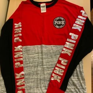 Pink VS Long sleeve bling